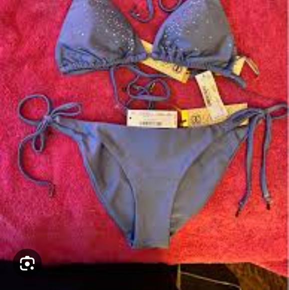 NWT Bellisima Platinum Bikini Bathingsuit W/ Swarovski Elements Size Xtra Large - Picture 13 of 13
